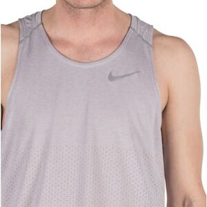 Nike Gray Athletic Tank Top with Swoosh Logo
